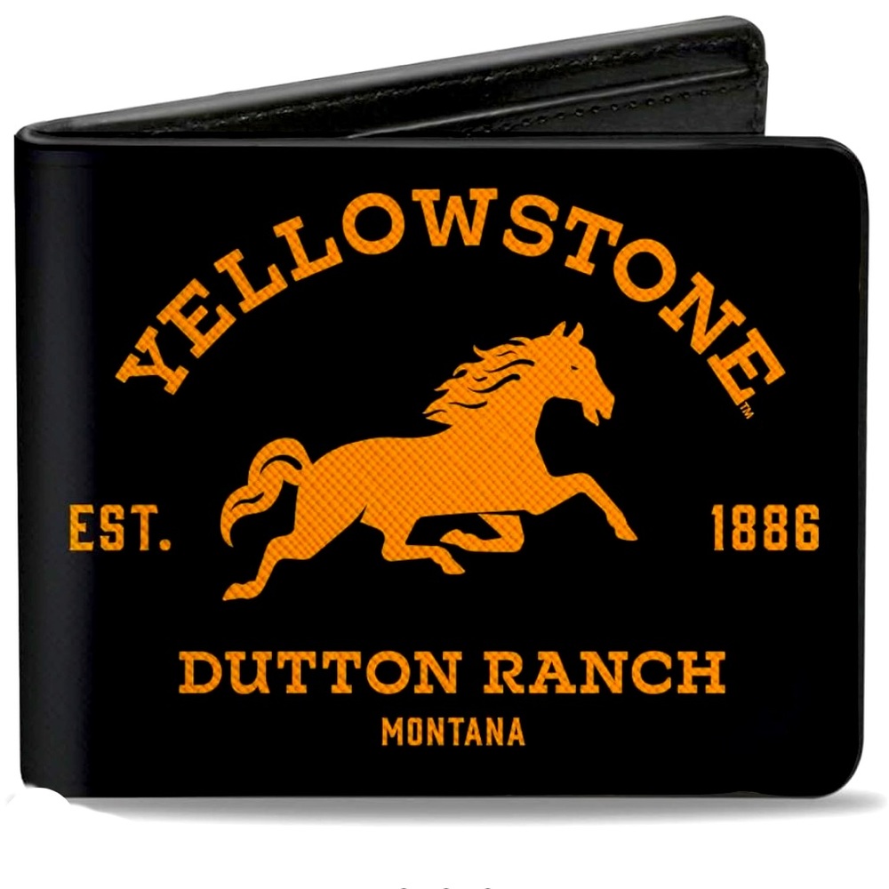 Men’s Yellowstone, Dutton, ranch wallet, black